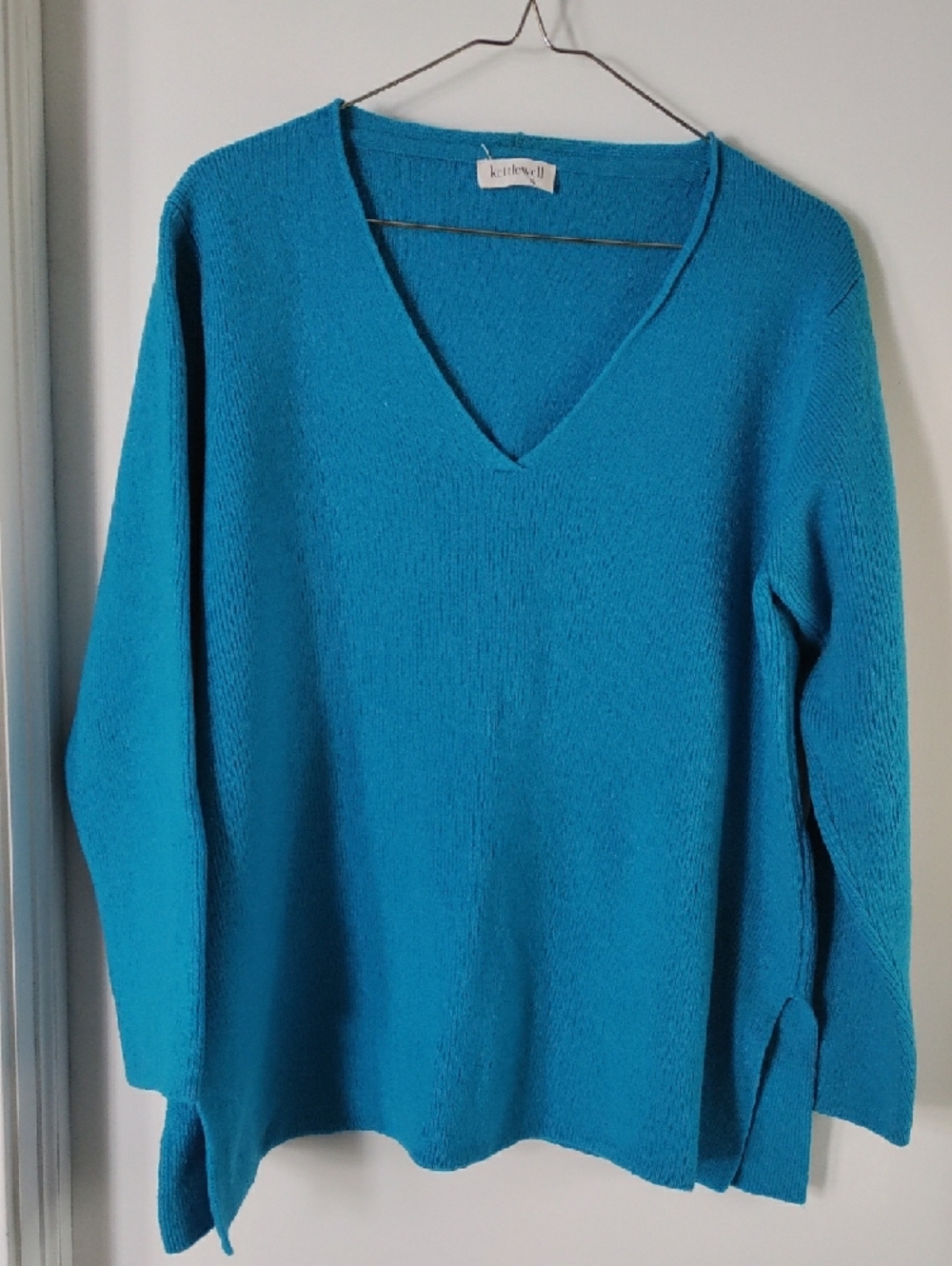 Kettlewell Colours Merino Wool Tunic Sweater - Blue/Turquoise Size LL